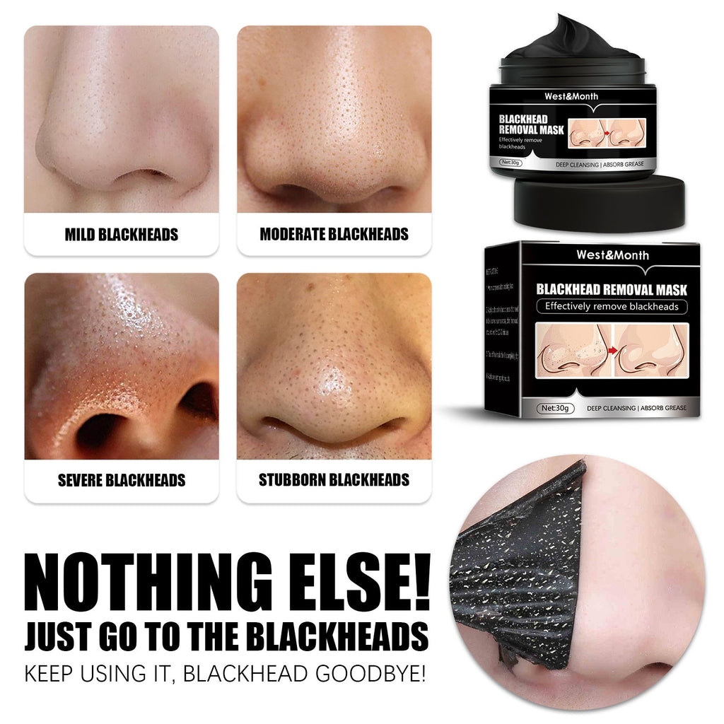 WEST & MONTH:  Blackhead Removal Mask, A Peel-off Type Charcoal Deep Cleaning Mask