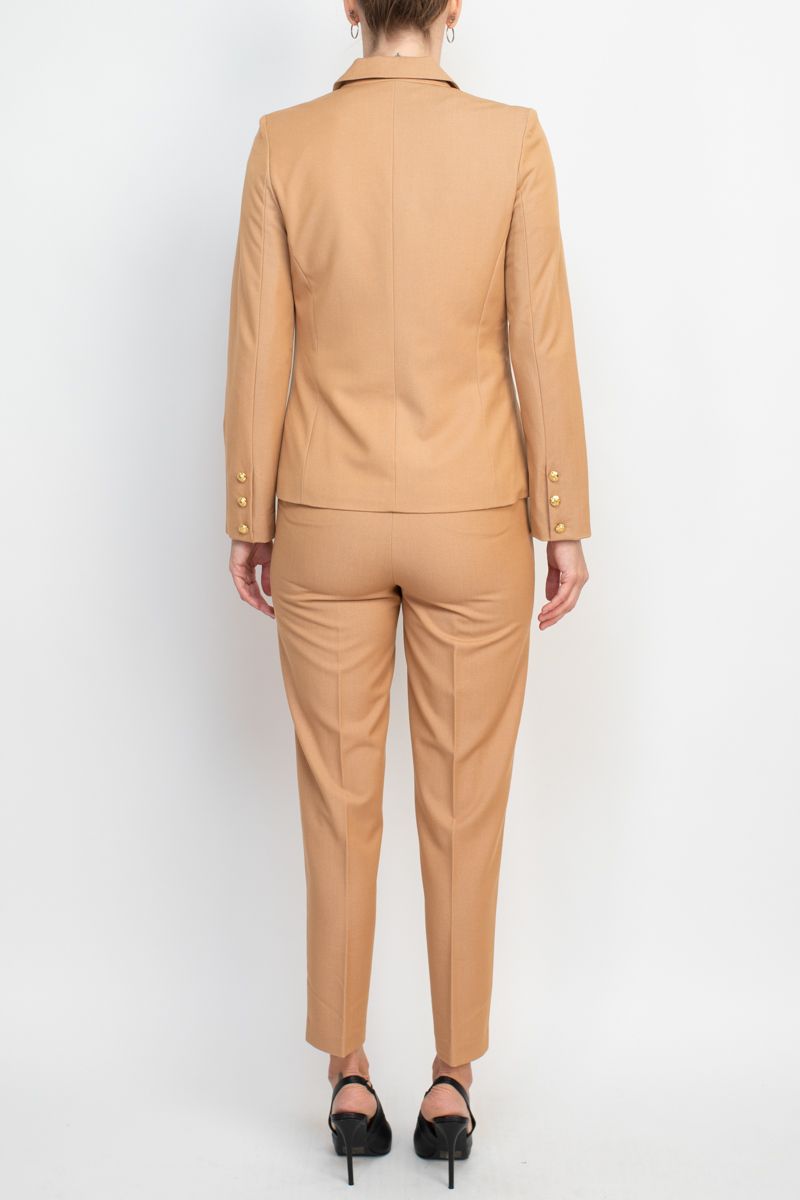 Nanette Lepore  Formal Stretch Crepe Jacket Pencil Cut Pant Suit