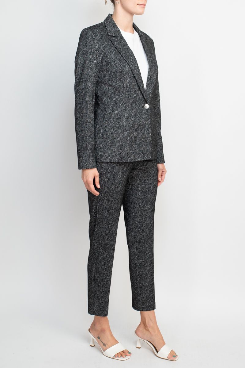 Nanette Lepore Formal Lurex Jacket Mid Waist Pant Suit